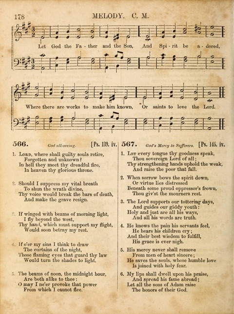 Congregational Hymn and Tune Book; containing the Psalms and Hymns of the General Association of Connecticut, adapted to Suitable Tunes page 178