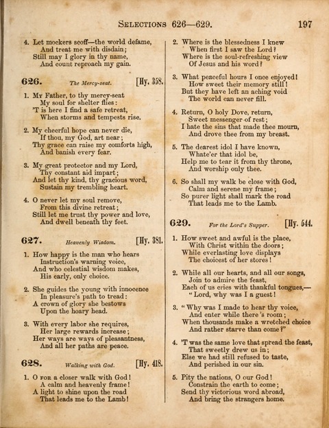 Congregational Hymn and Tune Book; containing the Psalms and Hymns of the General Association of Connecticut, adapted to Suitable Tunes page 197