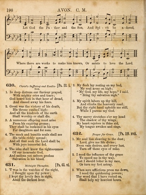 Congregational Hymn and Tune Book; containing the Psalms and Hymns of the General Association of Connecticut, adapted to Suitable Tunes page 198