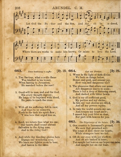 Congregational Hymn and Tune Book; containing the Psalms and Hymns of the General Association of Connecticut, adapted to Suitable Tunes page 208