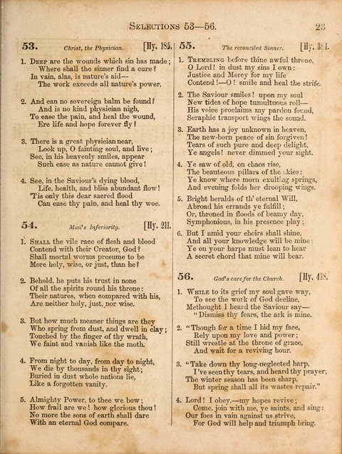 Congregational Hymn and Tune Book; containing the Psalms and Hymns of the General Association of Connecticut, adapted to Suitable Tunes page 23