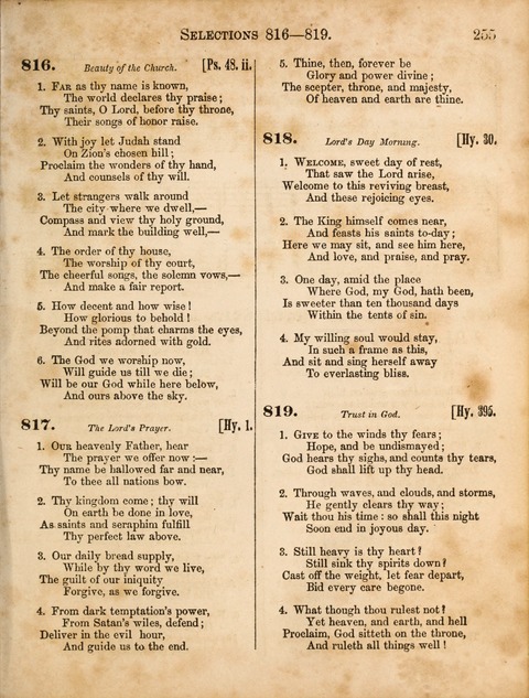 Congregational Hymn and Tune Book; containing the Psalms and Hymns of the General Association of Connecticut, adapted to Suitable Tunes page 255