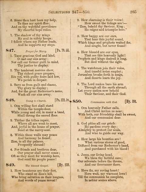 Congregational Hymn and Tune Book; containing the Psalms and Hymns of the General Association of Connecticut, adapted to Suitable Tunes page 265