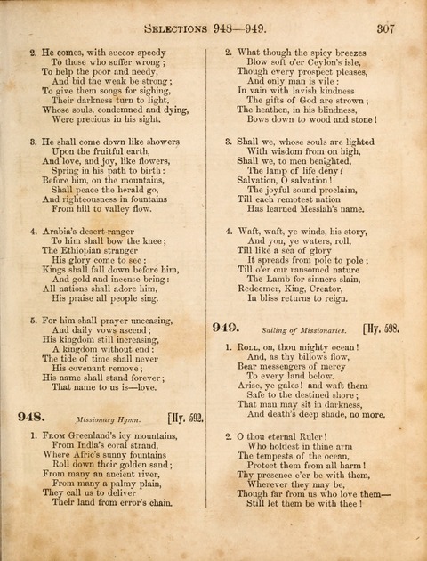 Congregational Hymn and Tune Book; containing the Psalms and Hymns of the General Association of Connecticut, adapted to Suitable Tunes page 307