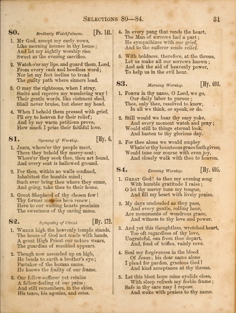 Congregational Hymn and Tune Book; containing the Psalms and Hymns of the General Association of Connecticut, adapted to Suitable Tunes page 31