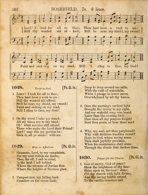 Congregational Hymn and Tune Book; containing the Psalms and Hymns of the General Association of Connecticut, adapted to Suitable Tunes page 338