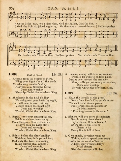 Congregational Hymn and Tune Book; containing the Psalms and Hymns of the General Association of Connecticut, adapted to Suitable Tunes page 352