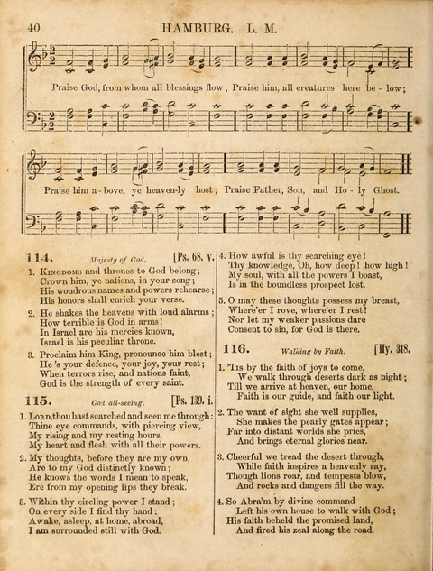 Congregational Hymn and Tune Book; containing the Psalms and Hymns of the General Association of Connecticut, adapted to Suitable Tunes page 40