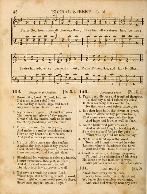 Congregational Hymn and Tune Book; containing the Psalms and Hymns of the General Association of Connecticut, adapted to Suitable Tunes page 46