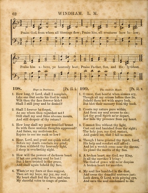 Congregational Hymn and Tune Book; containing the Psalms and Hymns of the General Association of Connecticut, adapted to Suitable Tunes page 62