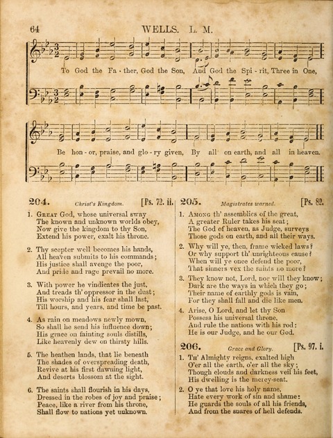 Congregational Hymn and Tune Book; containing the Psalms and Hymns of the General Association of Connecticut, adapted to Suitable Tunes page 64