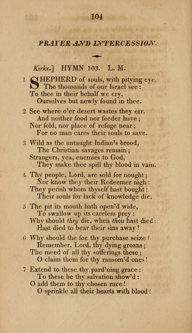 A Collection of Hymns for the Use of the Methodist Episcopal Church: Principally from the Collection of the Rev. John Wesley. M. A. page 109