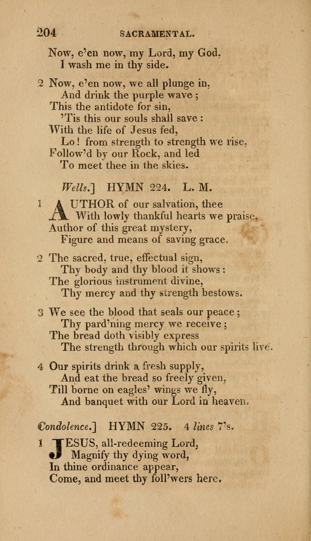 A Collection of Hymns for the Use of the Methodist Episcopal Church: Principally from the Collection of the Rev. John Wesley. M. A. page 209