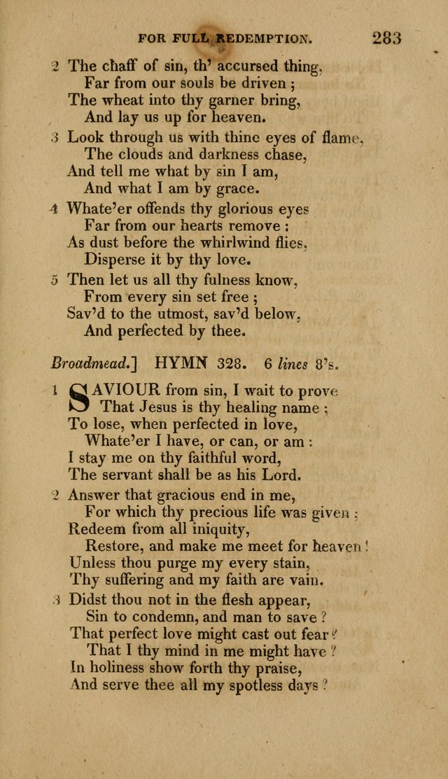 A Collection of Hymns for the Use of the Methodist Episcopal Church: Principally from the Collection of the Rev. John Wesley. M. A. page 288