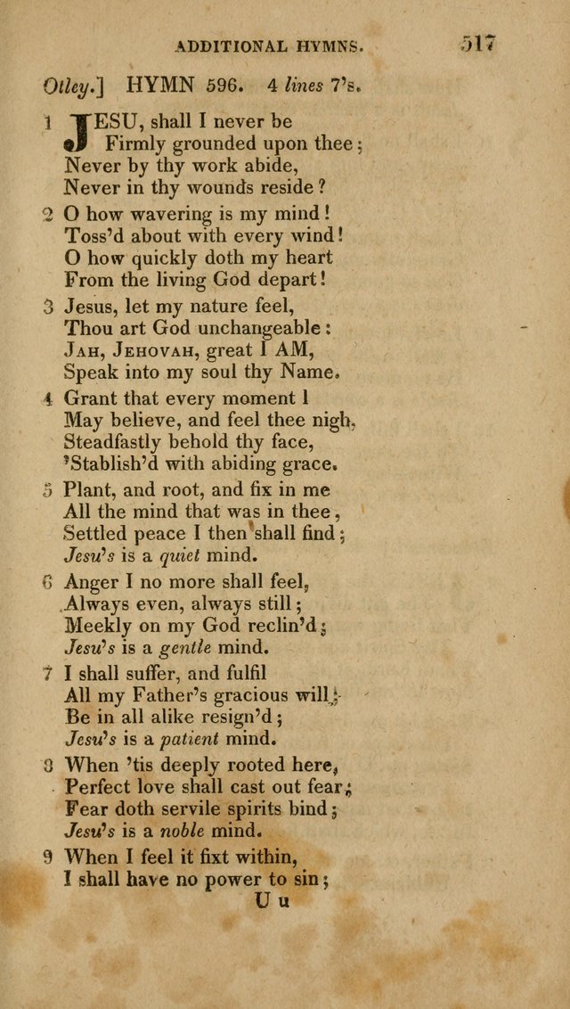 A Collection of Hymns for the Use of the Methodist Episcopal Church: Principally from the Collection of the Rev. John Wesley. M. A. page 522