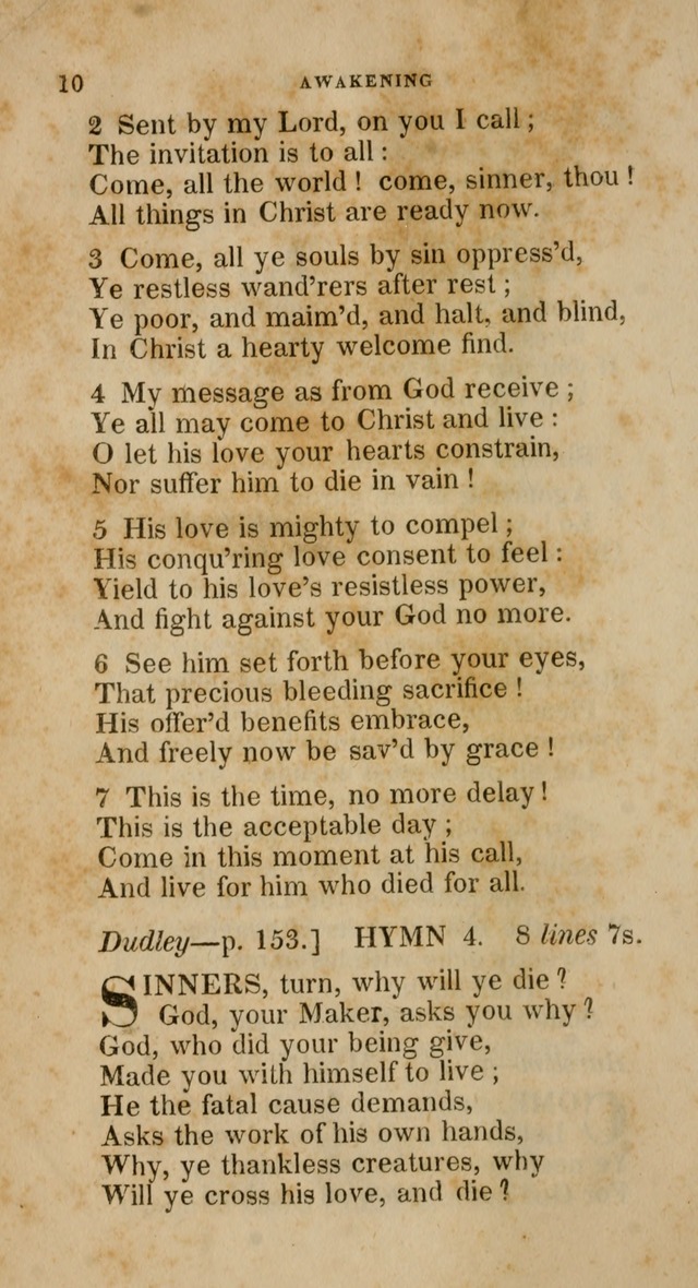 A Collection of Hymns for the Use of the Methodist Episcopal Church: principally from the collection of  Rev. John Wesley, M. A., late fellow of Lincoln College, Oxford; with... (Rev. & corr.) page 10