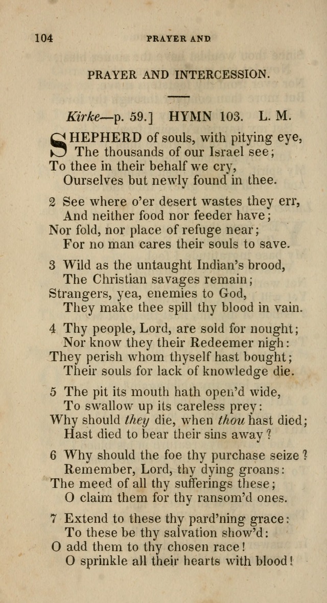 A Collection of Hymns for the Use of the Methodist Episcopal Church: principally from the collection of  Rev. John Wesley, M. A., late fellow of Lincoln College, Oxford; with... (Rev. & corr.) page 104