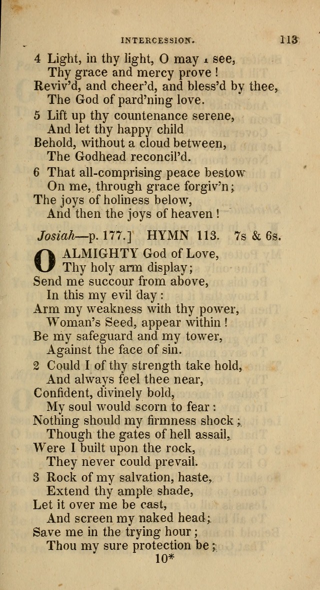 A Collection of Hymns for the Use of the Methodist Episcopal Church: principally from the collection of  Rev. John Wesley, M. A., late fellow of Lincoln College, Oxford; with... (Rev. & corr.) page 113