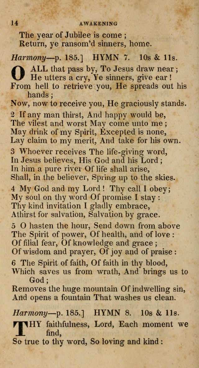 A Collection of Hymns for the Use of the Methodist Episcopal Church: principally from the collection of  Rev. John Wesley, M. A., late fellow of Lincoln College, Oxford; with... (Rev. & corr.) page 14