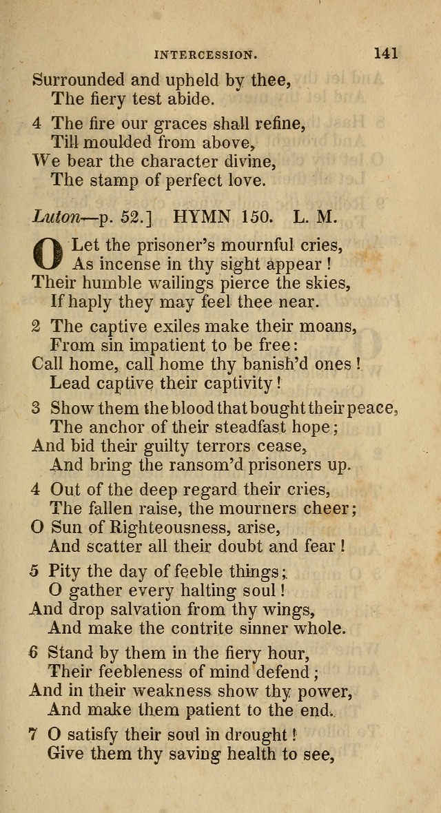 A Collection of Hymns for the Use of the Methodist Episcopal Church: principally from the collection of  Rev. John Wesley, M. A., late fellow of Lincoln College, Oxford; with... (Rev. & corr.) page 141