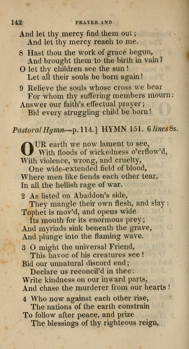 A Collection of Hymns for the Use of the Methodist Episcopal Church: principally from the collection of  Rev. John Wesley, M. A., late fellow of Lincoln College, Oxford; with... (Rev. & corr.) page 142