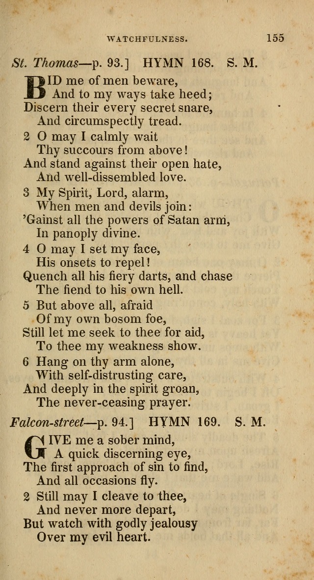 A Collection of Hymns for the Use of the Methodist Episcopal Church: principally from the collection of  Rev. John Wesley, M. A., late fellow of Lincoln College, Oxford; with... (Rev. & corr.) page 155