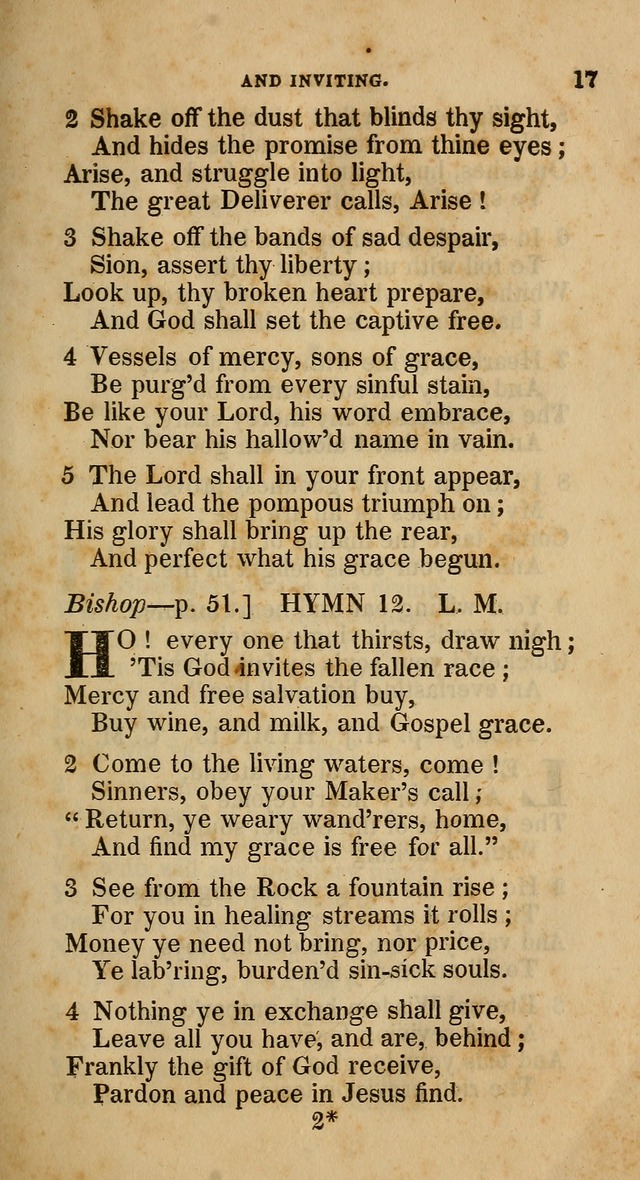 A Collection of Hymns for the Use of the Methodist Episcopal Church: principally from the collection of  Rev. John Wesley, M. A., late fellow of Lincoln College, Oxford; with... (Rev. & corr.) page 17