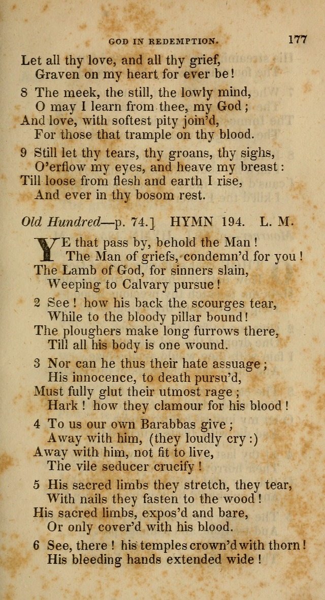 A Collection of Hymns for the Use of the Methodist Episcopal Church: principally from the collection of  Rev. John Wesley, M. A., late fellow of Lincoln College, Oxford; with... (Rev. & corr.) page 177