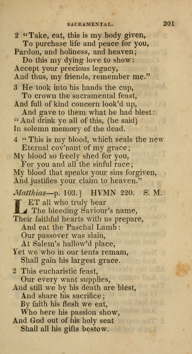 A Collection of Hymns for the Use of the Methodist Episcopal Church: principally from the collection of  Rev. John Wesley, M. A., late fellow of Lincoln College, Oxford; with... (Rev. & corr.) page 201