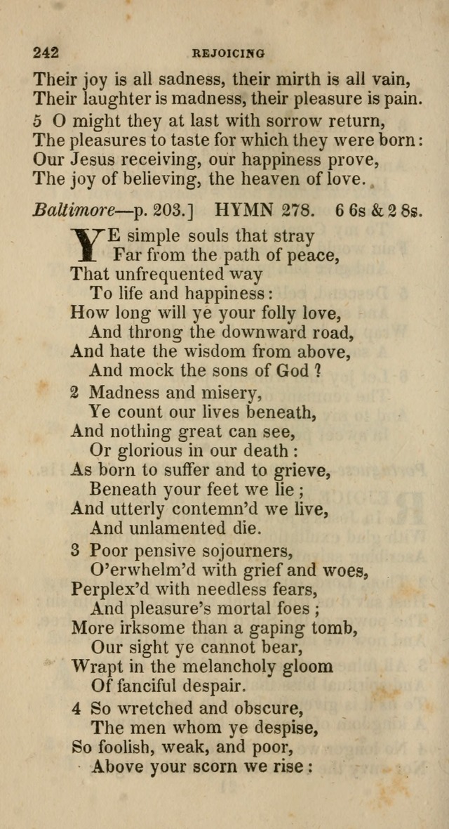 A Collection of Hymns for the Use of the Methodist Episcopal Church: principally from the collection of  Rev. John Wesley, M. A., late fellow of Lincoln College, Oxford; with... (Rev. & corr.) page 242