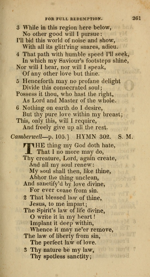 A Collection of Hymns for the Use of the Methodist Episcopal Church: principally from the collection of  Rev. John Wesley, M. A., late fellow of Lincoln College, Oxford; with... (Rev. & corr.) page 261