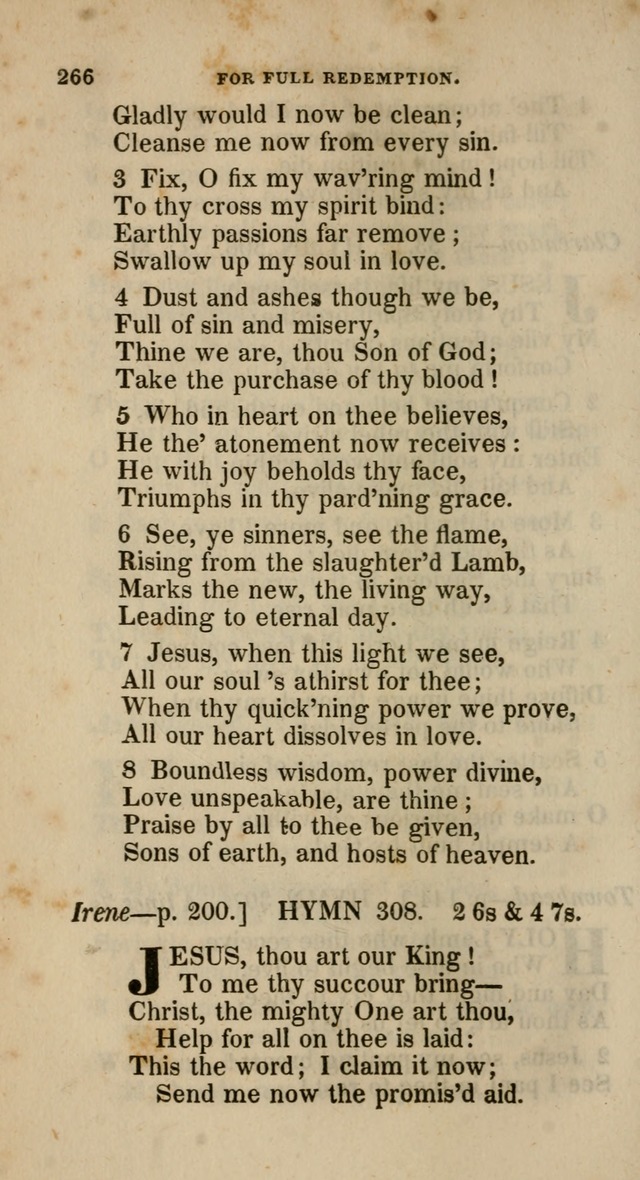 A Collection of Hymns for the Use of the Methodist Episcopal Church: principally from the collection of  Rev. John Wesley, M. A., late fellow of Lincoln College, Oxford; with... (Rev. & corr.) page 266