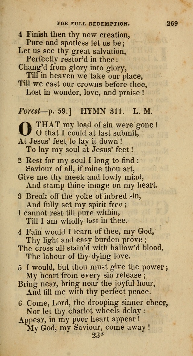 A Collection of Hymns for the Use of the Methodist Episcopal Church: principally from the collection of  Rev. John Wesley, M. A., late fellow of Lincoln College, Oxford; with... (Rev. & corr.) page 269