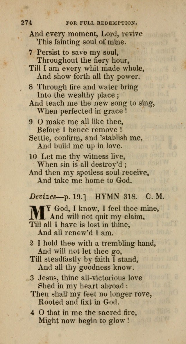 A Collection of Hymns for the Use of the Methodist Episcopal Church: principally from the collection of  Rev. John Wesley, M. A., late fellow of Lincoln College, Oxford; with... (Rev. & corr.) page 274