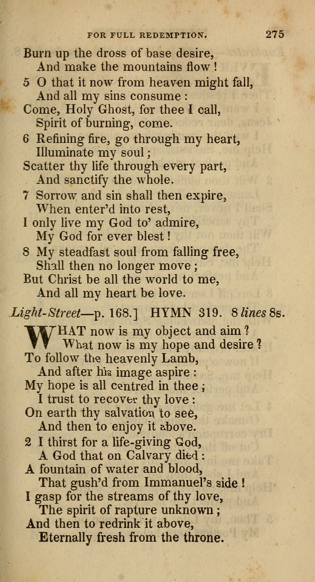 A Collection of Hymns for the Use of the Methodist Episcopal Church: principally from the collection of  Rev. John Wesley, M. A., late fellow of Lincoln College, Oxford; with... (Rev. & corr.) page 275