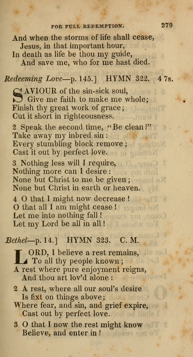 A Collection of Hymns for the Use of the Methodist Episcopal Church: principally from the collection of  Rev. John Wesley, M. A., late fellow of Lincoln College, Oxford; with... (Rev. & corr.) page 279