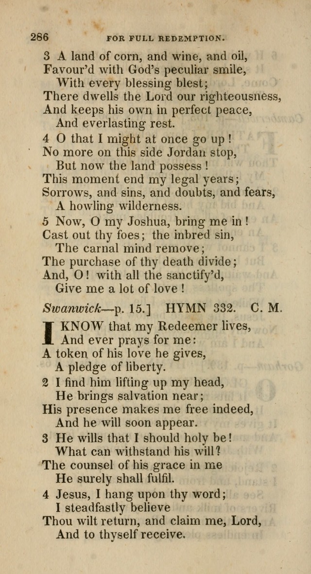 A Collection of Hymns for the Use of the Methodist Episcopal Church: principally from the collection of  Rev. John Wesley, M. A., late fellow of Lincoln College, Oxford; with... (Rev. & corr.) page 286