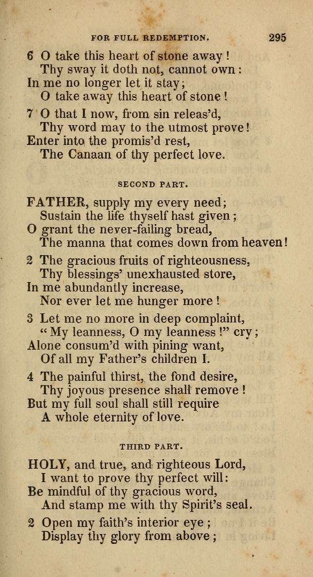 A Collection of Hymns for the Use of the Methodist Episcopal Church: principally from the collection of  Rev. John Wesley, M. A., late fellow of Lincoln College, Oxford; with... (Rev. & corr.) page 295