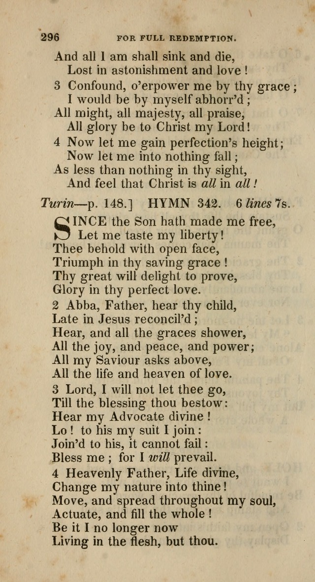 A Collection of Hymns for the Use of the Methodist Episcopal Church: principally from the collection of  Rev. John Wesley, M. A., late fellow of Lincoln College, Oxford; with... (Rev. & corr.) page 296