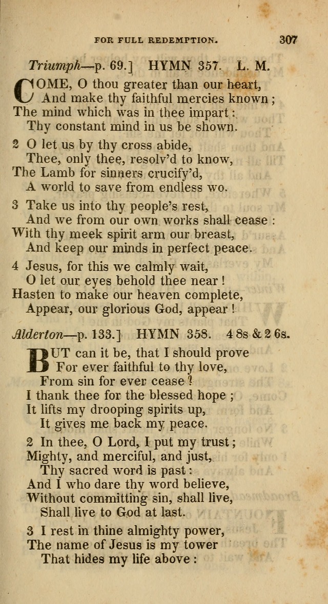 A Collection of Hymns for the Use of the Methodist Episcopal Church: principally from the collection of  Rev. John Wesley, M. A., late fellow of Lincoln College, Oxford; with... (Rev. & corr.) page 307