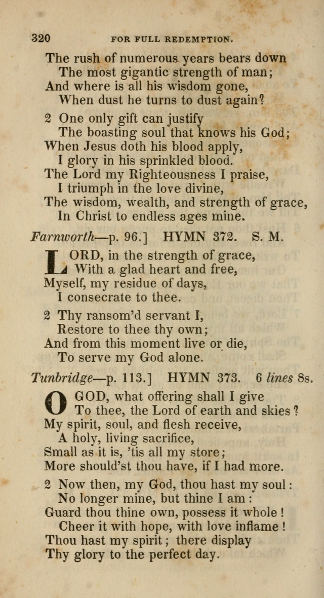 A Collection of Hymns for the Use of the Methodist Episcopal Church: principally from the collection of  Rev. John Wesley, M. A., late fellow of Lincoln College, Oxford; with... (Rev. & corr.) page 320