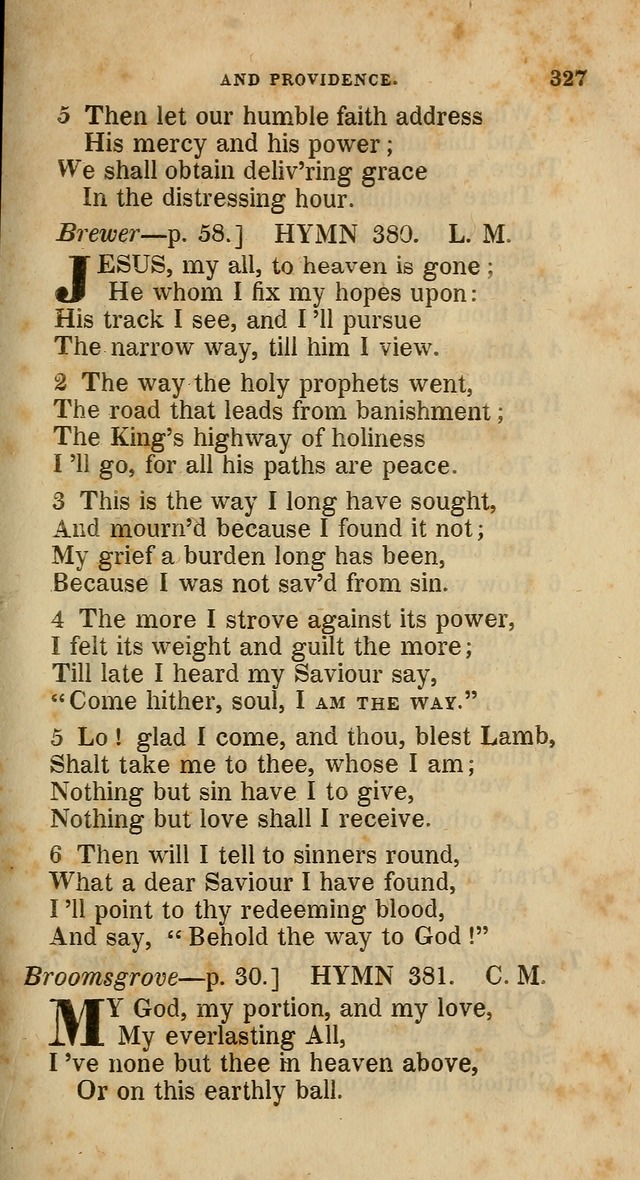 A Collection of Hymns for the Use of the Methodist Episcopal Church: principally from the collection of  Rev. John Wesley, M. A., late fellow of Lincoln College, Oxford; with... (Rev. & corr.) page 327