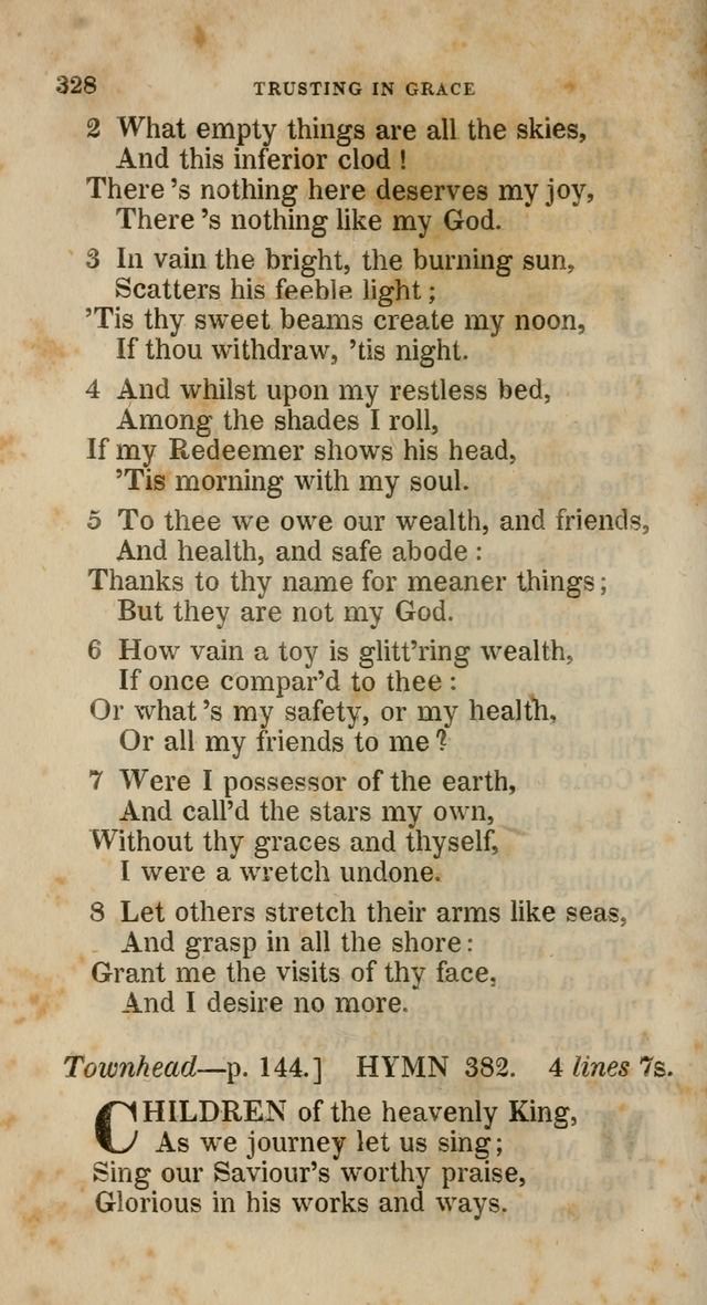 A Collection of Hymns for the Use of the Methodist Episcopal Church: principally from the collection of  Rev. John Wesley, M. A., late fellow of Lincoln College, Oxford; with... (Rev. & corr.) page 328