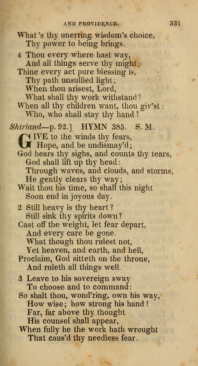 A Collection of Hymns for the Use of the Methodist Episcopal Church: principally from the collection of  Rev. John Wesley, M. A., late fellow of Lincoln College, Oxford; with... (Rev. & corr.) page 331