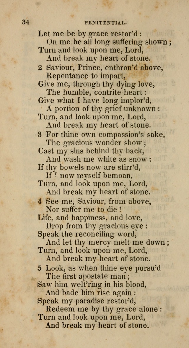 A Collection of Hymns for the Use of the Methodist Episcopal Church: principally from the collection of  Rev. John Wesley, M. A., late fellow of Lincoln College, Oxford; with... (Rev. & corr.) page 34