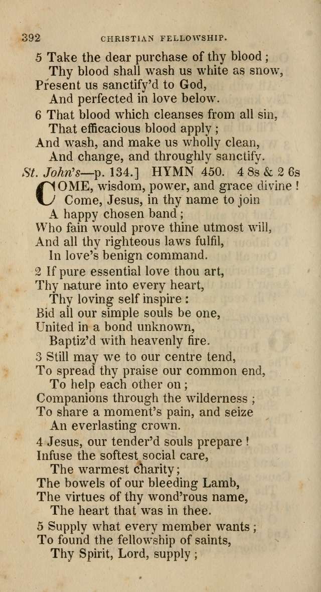 A Collection of Hymns for the Use of the Methodist Episcopal Church: principally from the collection of  Rev. John Wesley, M. A., late fellow of Lincoln College, Oxford; with... (Rev. & corr.) page 392