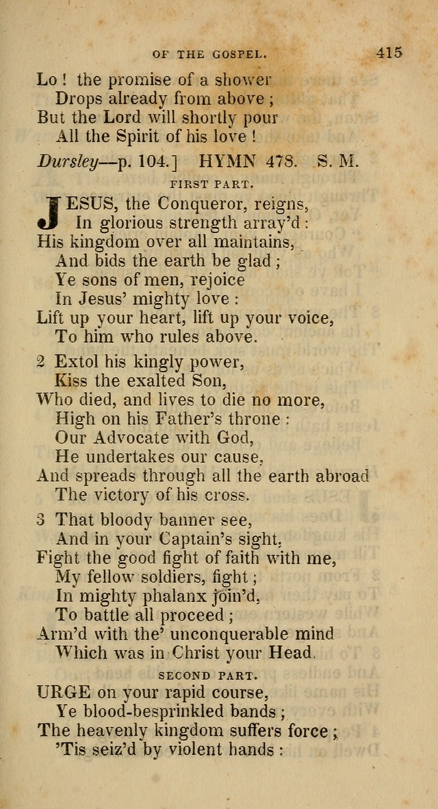 A Collection of Hymns for the Use of the Methodist Episcopal Church: principally from the collection of  Rev. John Wesley, M. A., late fellow of Lincoln College, Oxford; with... (Rev. & corr.) page 415