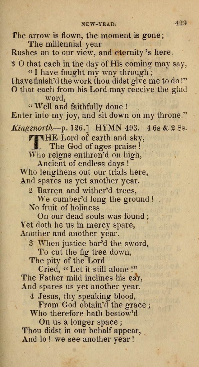 A Collection of Hymns for the Use of the Methodist Episcopal Church: principally from the collection of  Rev. John Wesley, M. A., late fellow of Lincoln College, Oxford; with... (Rev. & corr.) page 429