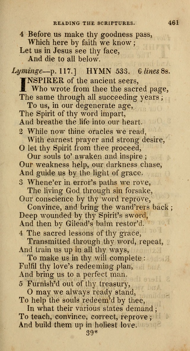 A Collection of Hymns for the Use of the Methodist Episcopal Church: principally from the collection of  Rev. John Wesley, M. A., late fellow of Lincoln College, Oxford; with... (Rev. & corr.) page 461