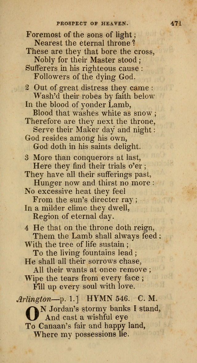 A Collection of Hymns for the Use of the Methodist Episcopal Church: principally from the collection of  Rev. John Wesley, M. A., late fellow of Lincoln College, Oxford; with... (Rev. & corr.) page 471